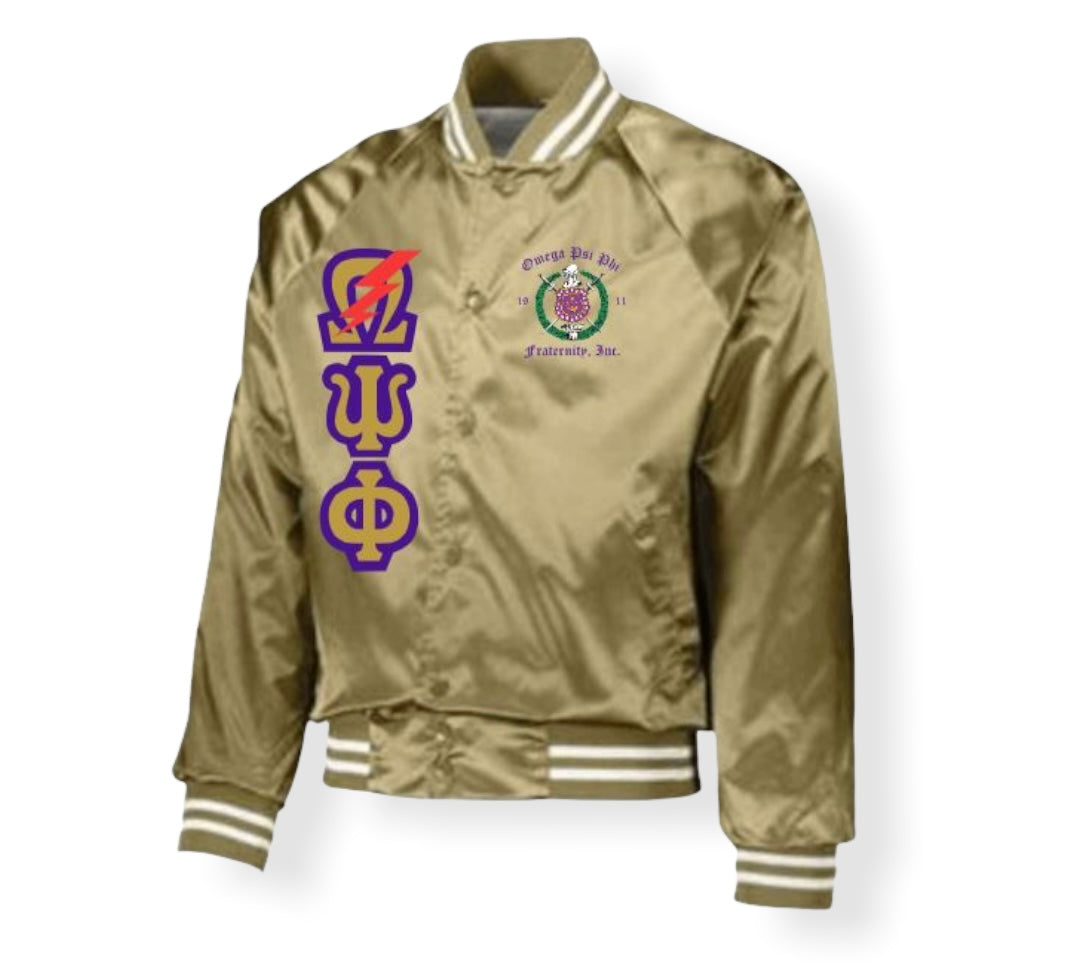 Omega Psi Phi Baseball Jacket Custom Fraternity Purple