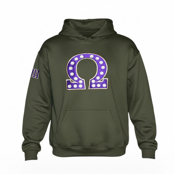 1911 Omega  Embroidered Hoodie