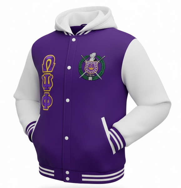 Omega Psi Phi Varsity Customized Embroidery Jacket