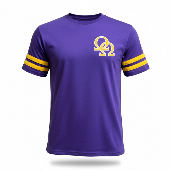 Embroidered Double Hooks Jersey T-Shirt