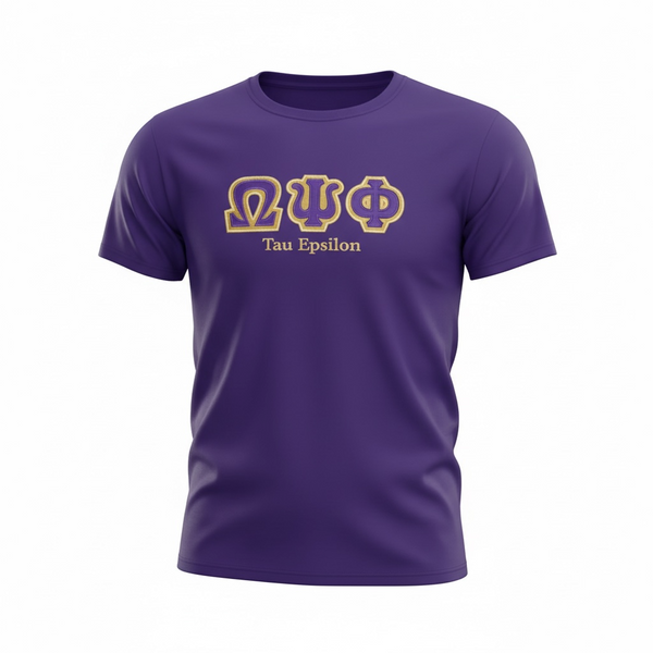 Embroidered Omega Psi Phi Customize Chapter Shirt