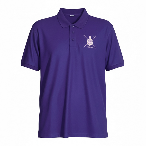 Embroidered Omega Psi Phi 3 Botton Polo