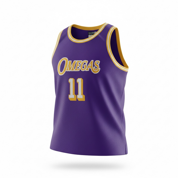 Embroidered Omega Psi Phi Basketball Jersey