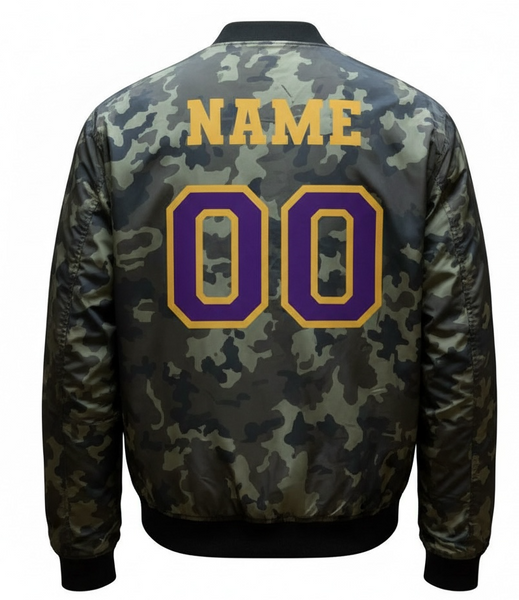 Customized Omega Psi Phi Embroidered Bomber Jacket