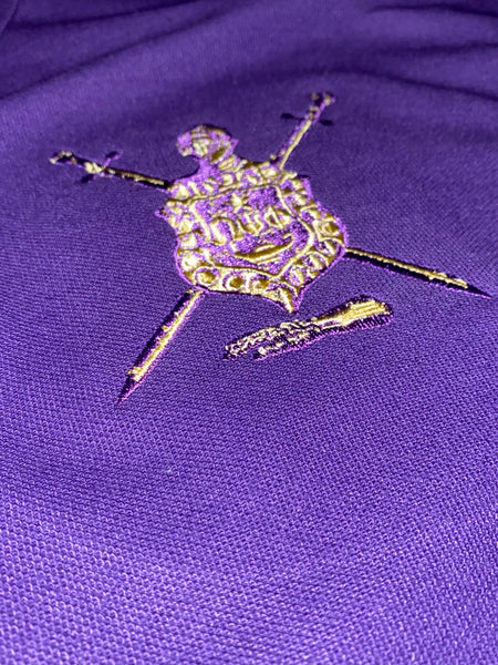 Embroidered Omega Psi Phi 3 Botton Polo