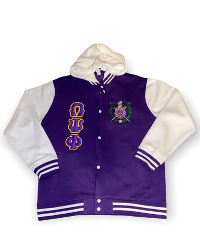 Omega Psi Phi Varsity Customized Embroidery Jacket