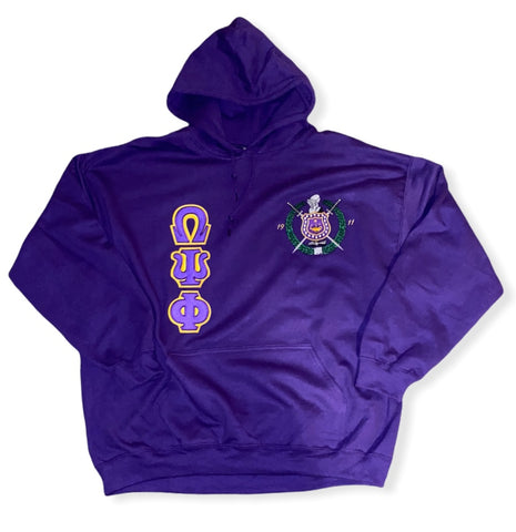 Omega Psi Phi Embroidered Hoodie