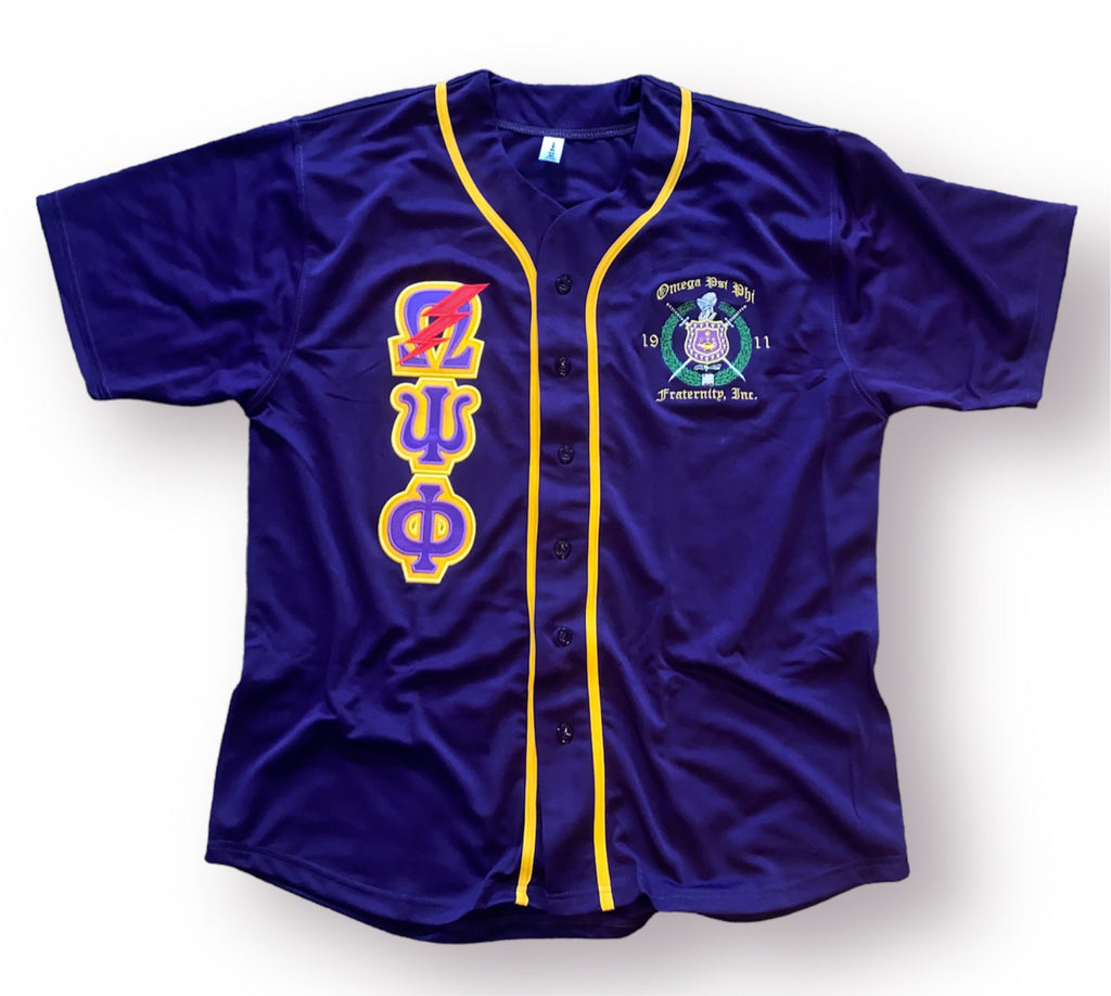 Omega Phi Beta Embroidered Baseball Jersey