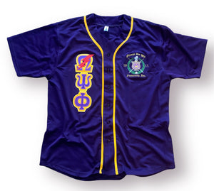 Omega PSI Phi Pinstripe Baseball Jersey S