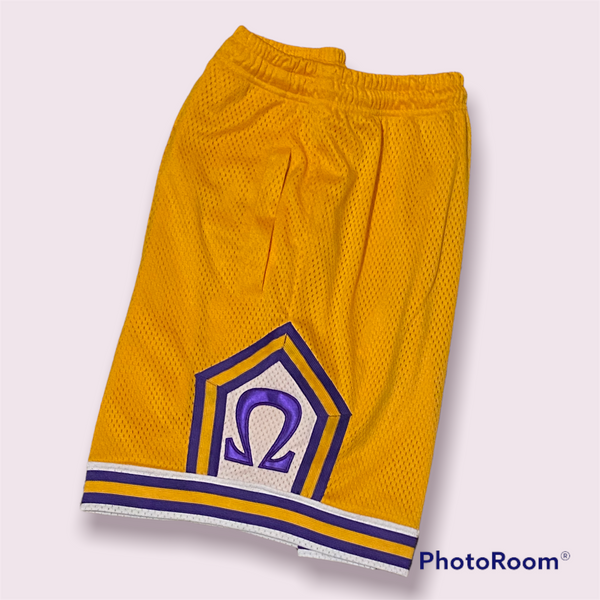 Embroidered Omega Psi Phi Shorts