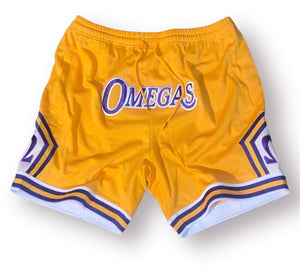 Embroidered Omega Psi Phi Shorts