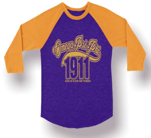 Omega Psi Phi 1911 Baseball T-Shirt