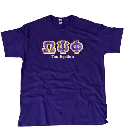 Embroidered Omega Psi Phi Customize Chapter Shirt
