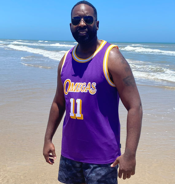 Embroidered Omega Psi Phi Basketball Jersey